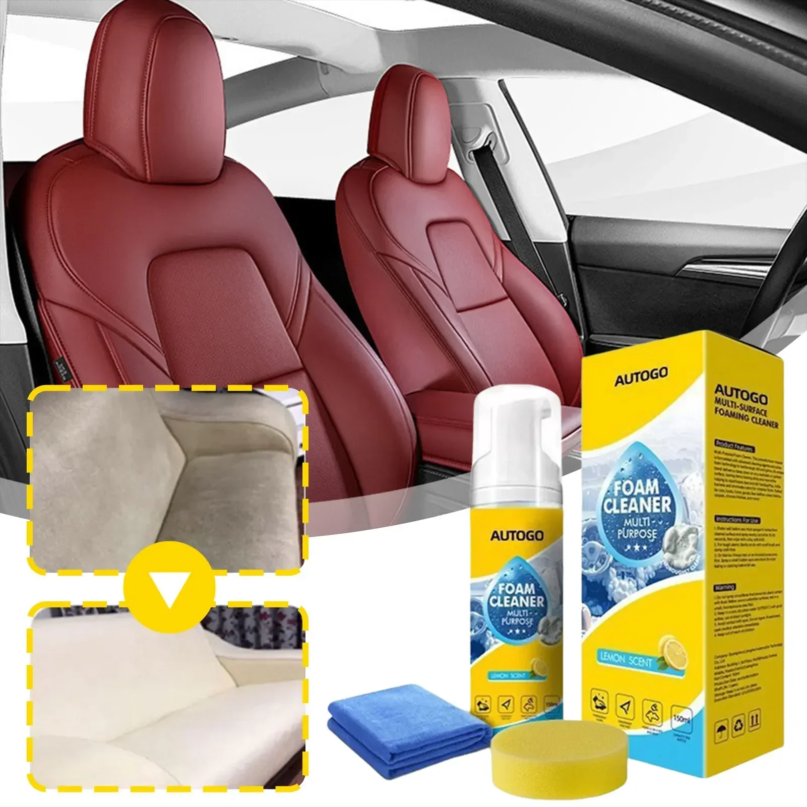 Leather Cleaner Interior - منظف رغوي متعدد الاستخدامات 150 مل