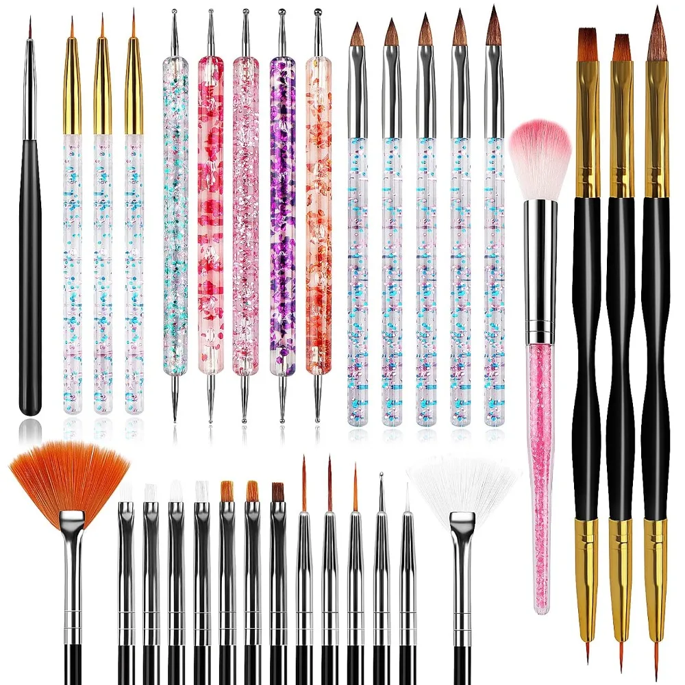 32 قطعة من فرش تزيين الأظافر،  - مراجعة Detailing Brush Set وسعره